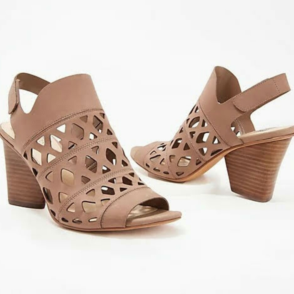 Vince Camuto lazer cut sandals